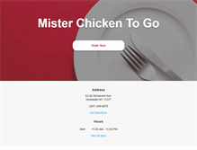 Tablet Screenshot of misterchickentogo.com